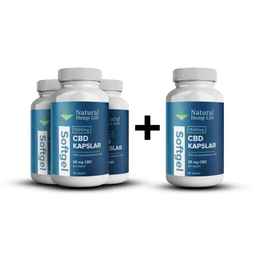4 for 3: 1500 mg CBD Kapsler