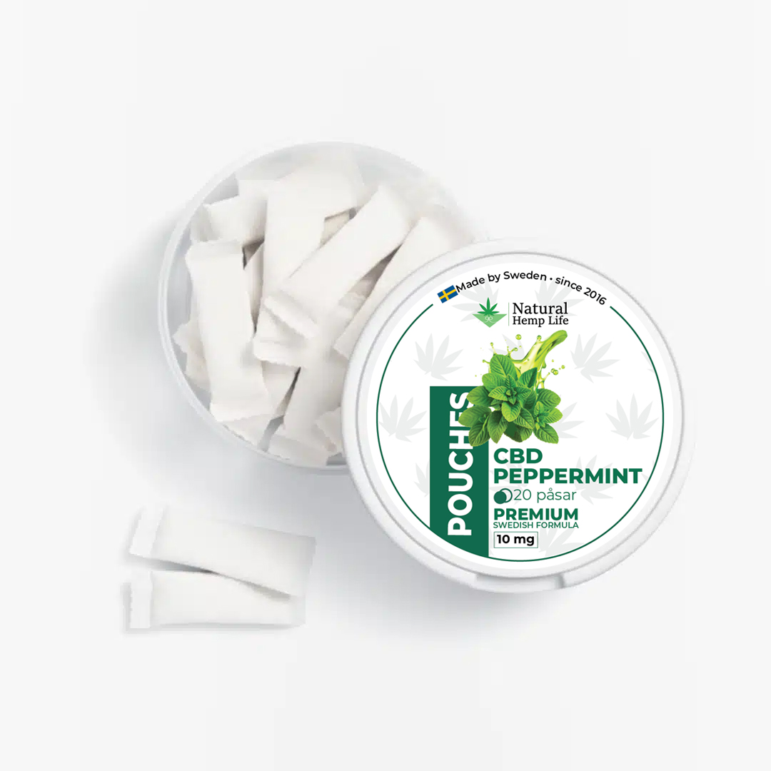 CBD pouches peppermint boks