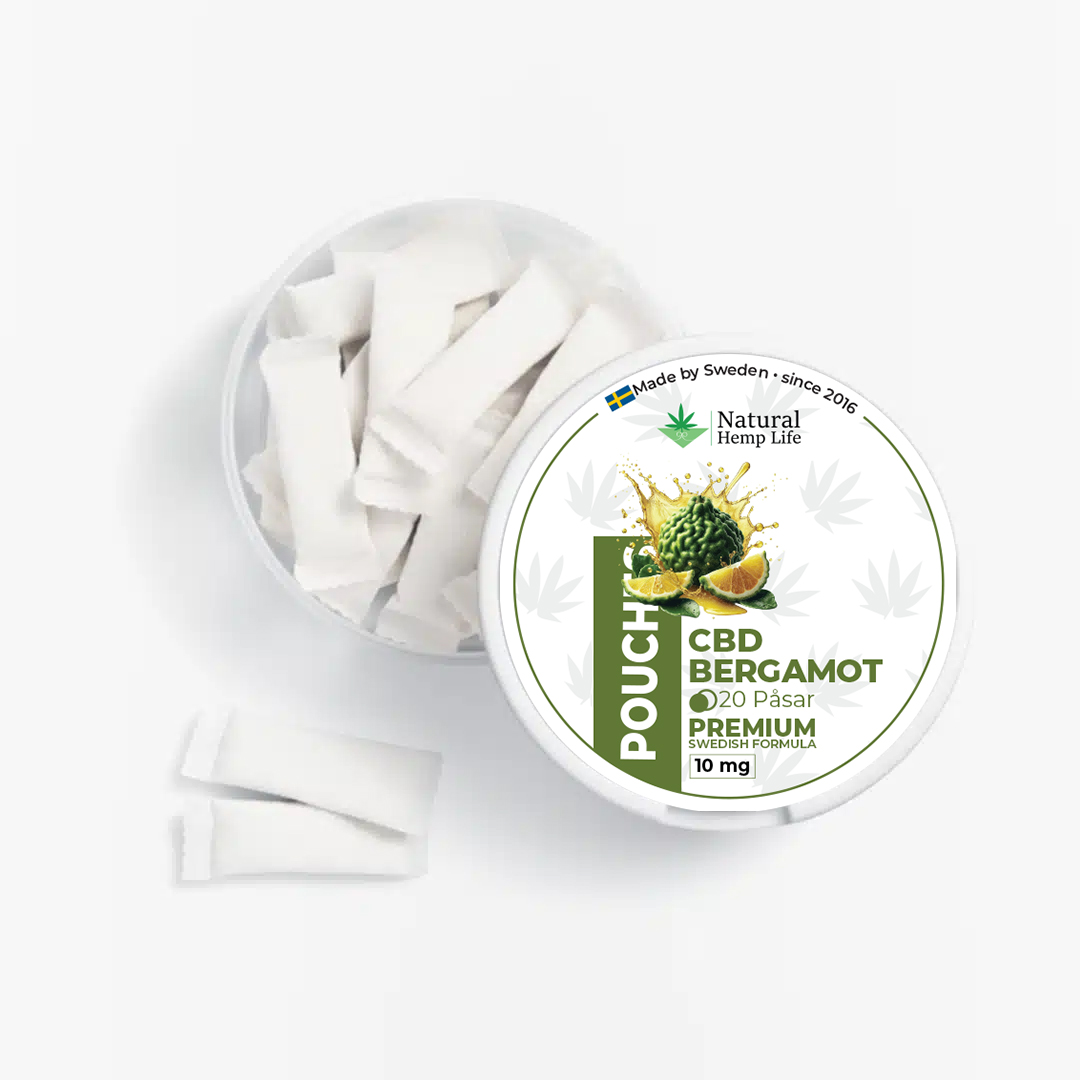 CBD pouches bergamot boks