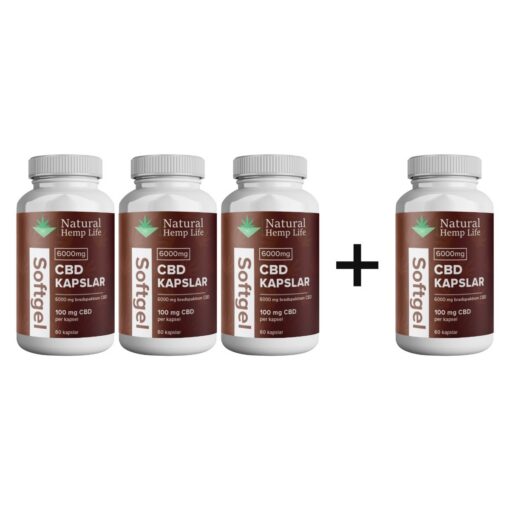 4 for 3: 6000 mg CBD Kapsler
