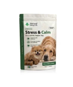 CBD hundegodbiter Stress & Calm 125mg fra Natural Hemp Life, 50 beroligende myke tyggebiter for en avslappet hund